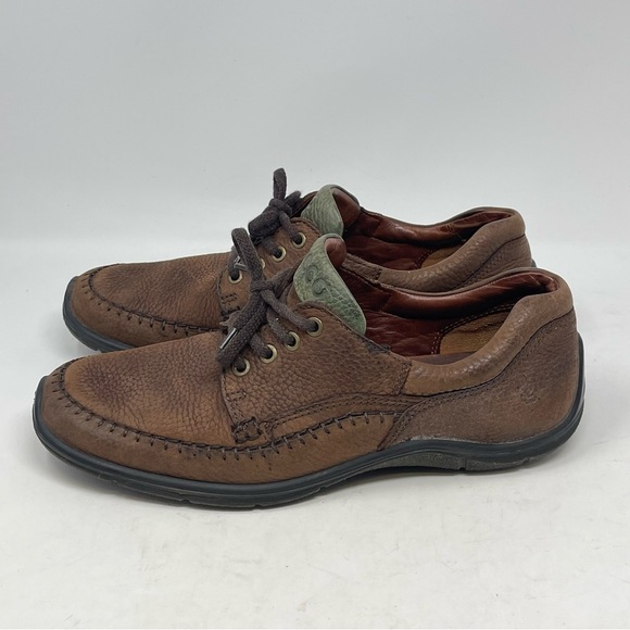 Ecco Fusion II Moc Toe Shoes Mens 10 EU 44 Brown Leather Lace Up Oxfords Casual main image 7